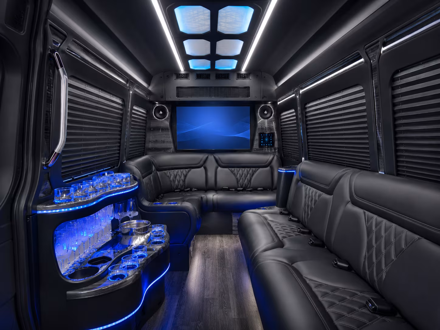nampa 30 passenger party bus interior